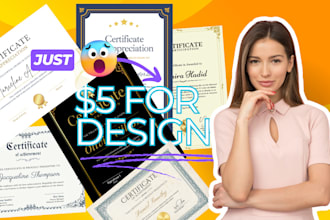 create professional custom certificate design