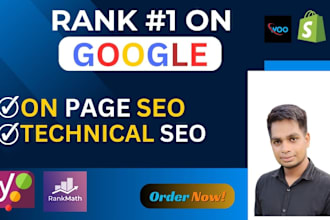 do onpage seo and technical optimization  wordpress shopify
