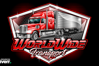 design best trucking logo for your transport dispatcher and logistics business