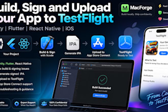 build, sign and upload your unity flutter react native app to testflight