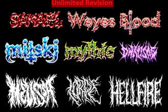 do black slam heavy death metal or grind core band logo