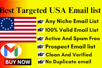 build active and valid USA email list collection, validation for email marketing