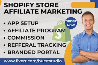 design shopify  affliate marketing uppromote candy collab referraly goaffpro