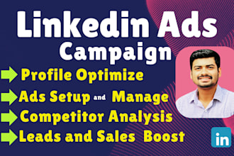 setup and manage linkedin ads campaign with high performing technique