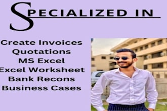 do bookkeeping, create invoices, excelsheets, business cases
