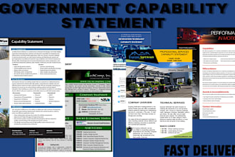 create a professional federal government capability statement to win contracts