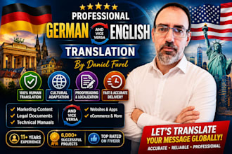translate german to english and english to french and vice versa