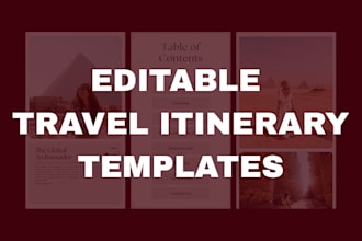 design canva travel itinerary