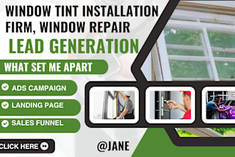 generate window tint window installation leads auto glass window repair leads