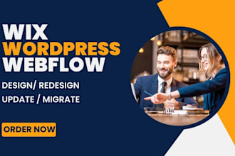 design, redesign, update, fix, clone, revamp webflow, wix, wordpress websites