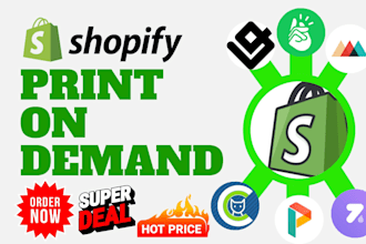 setup shopify print on demand printful printify shineon zendrop gelato customcat