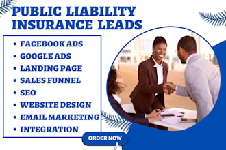 generate verified public liability insurance leads insurance website lead funnel