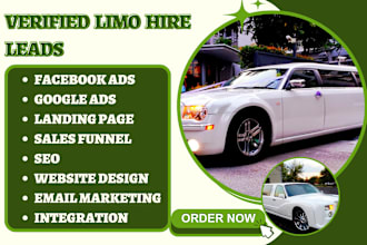 generate verified limo hire leads limousine car booking website chauffer leads