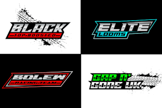 do motorsports car bike racing team or club logo design