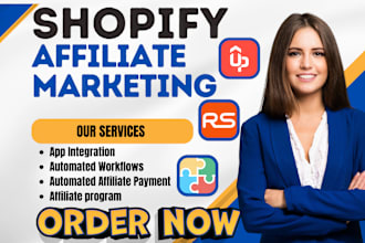 setup shopify affiliate marketing uppromote  goaffpro bixgrow referral candy app