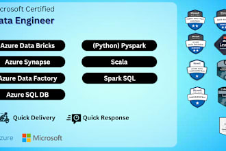 do data engineering in azure using pyspark, scala, and ms fabric, power bi,etl