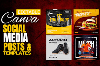 create editable social media posts,ads,reels using canva