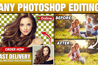 do any photoshop editing, image, remove object, photo retouching or manipulation