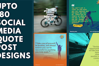 design up to 180 social media quote posts on any niche