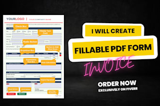 create fillable pdf form or design interactive PDF forms
