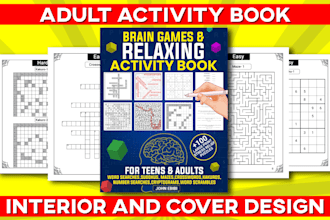 create adult stroke recovery puzzle activity book  for seniors for kdp