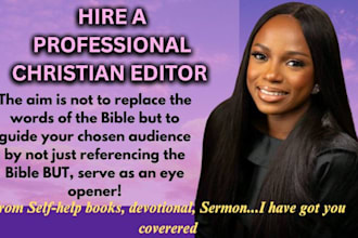 proofread edit christian ebook devotional book as line copy developmental editor
