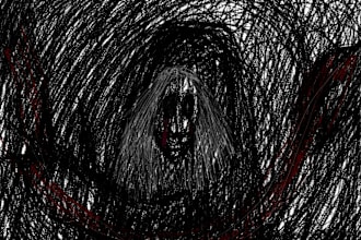 draw anything dark horror, and abstract
