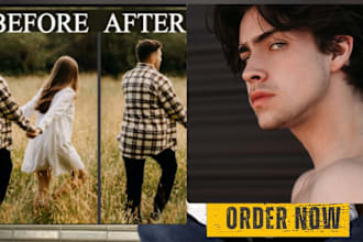 remove person or add people and remove unwanted object, text,logo from picture