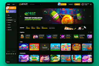 develop online sport bet website, slot, blackjack poker, board, crypto games