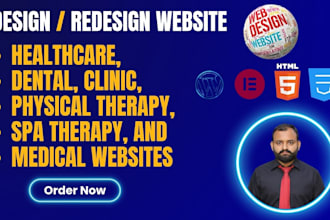 design physical therapy, healthcare, clinics, dental, and medical websites