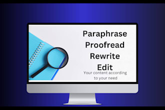 professionally rewrite, paraphrase or proofread 3000 words