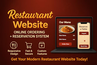 develop modern restaurant website with online food ordering system