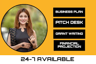 write startup business plan, financial plan and grant loans