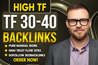 high quality dofollow tf SEO backlinks majestic trust flow link building service