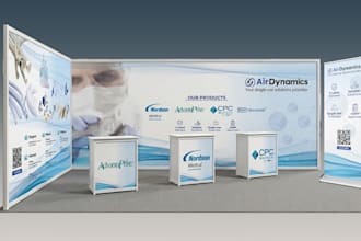 design printable trade show booth and backdrop for exhibition