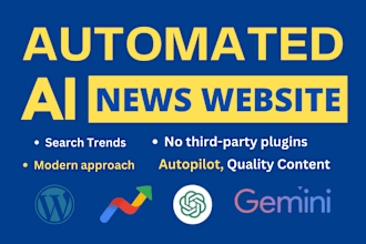 create automated news website, wordpress ai auto blogging with chagpt, gemini