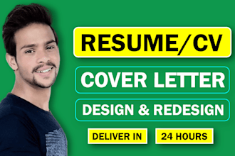 make professional CV, cover letter resume design