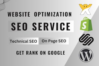 optimize website SEO on shopify, wordpress, wix, squarespace