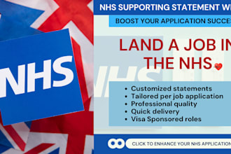 write a winning nhs supporting statement for you