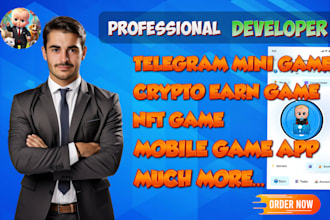 build telegram game like hamster kombat, nft crypto earn game on xrp,evm, solana