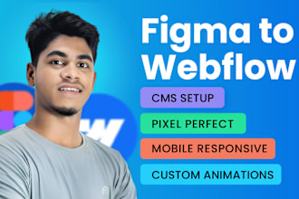 convert figma to webflow, animated webflow website, as an expert