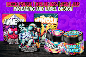 design weed, cannabis packaging, mylar bag, and jar label designs