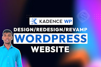 design, redesign, revamp wordpress website using kadence blocks