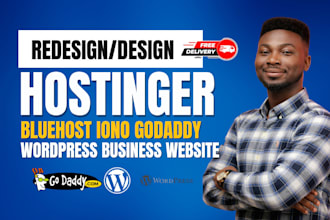 design redesign hostinger website ecommerce wordpress website ionos godaddy