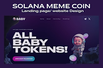 do crypto landing page, solana meme coin website, memecoin landing page, tron