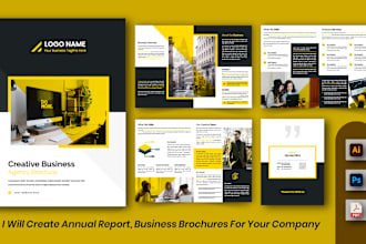 create annual report, business brochures for your company