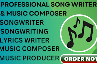 compose and produce music, sing a song, female gospel rock metal edm pop singer
