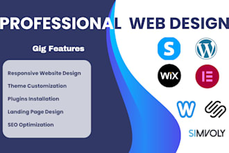 design stunning wordpress, wix, weebly, or elementor website and landing page