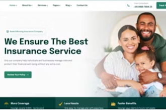 build a professional health insurance website or life insurance website for you