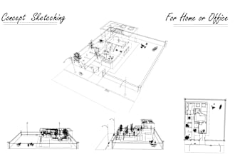 draw line art illustration, pencil sketches, vector art